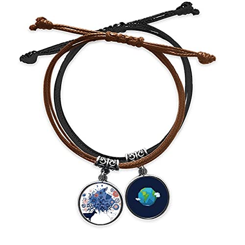 Pulsera de cuero de alce y hojas planta con acabado artesanal rústico