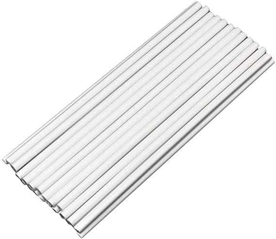 TRTO 12" White Plastic Cake dowels Support for Cakes Reusable Cake Stand Sticks Cake Support Rod (50Pcs)