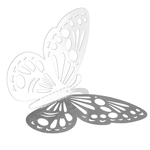 Mibee 12 pçs/set 3D Borboleta Adesivos de Parede Oco Removível Mural Adesivos DIY Art Decalques de P