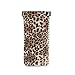 Squeeze Top Sunglasses Pouch Eyeglass Cases PU Leather Soft Anti-Scratch Eyeglass Holder (Fashion Small Flower Leopard Print)