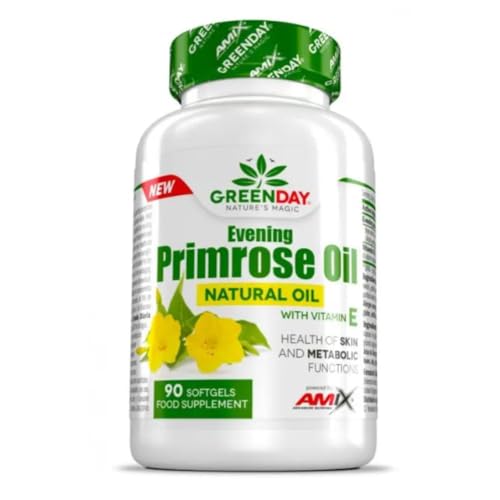 AMIX - Suplemento Alimenticio - Primrose Evening Oil + Vit E en Formato de 90 Cápsulas - Protección de las Células - Mantiene las Funciones Metabólicas