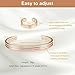EnerMagiX Copper Bracelets for Women, 99% Pure Copper Set Tricolour Gold Adjustable Bracelet Ring, Magnetic Jewelry Present (0945SRG-0013)