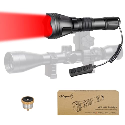 Image of KL52 MAX Zoomable Long Range Red Light Flashlight for Night Hunting