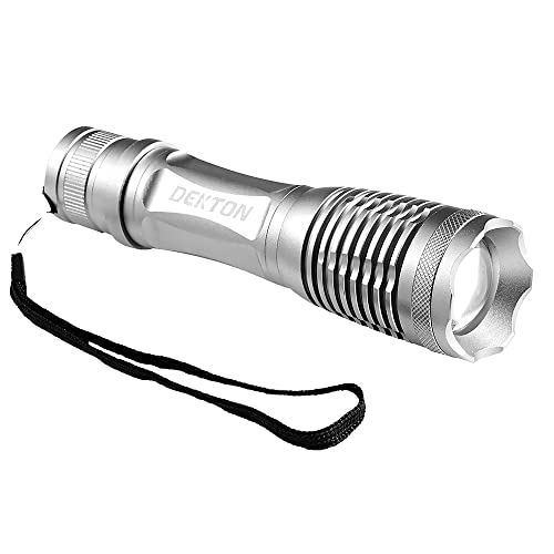 Dekton Pro Light Xt400 Heavy Duty Explorer Torch - 400 Lumens/350m Distance-ultra Bright Lumens| High Intensity Led| Adjustable Beam Focus| Aluminium Alloy| 3xAAA Batteries Included| One Button Action