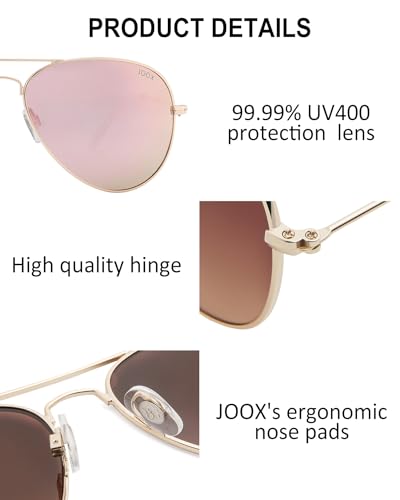 Image of Joox Aviator Sunglasses for Men Women,Polarized UV 400 Protection Lens with Metal Pilot Frame Unisex