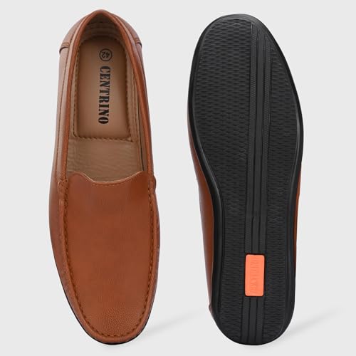 Image of Centrino Loafers Shoes for Man | Stylish Slip-On Casual Shoes for Men | Cushioned Insole | Lightweight Comfortable | Hand-Stitched Premium Moccasin Design | Mens Loafer Shoes for Office (8242)