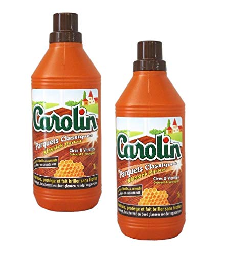 Carolin Parkettreinigungsmittel mit Bienenwachs und Carnauba, 1 l, 2 Stück