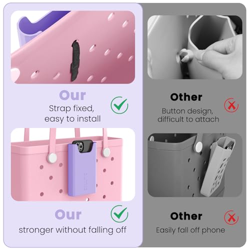 Support de téléphone pour sac Bogg insert silicone violet - 4