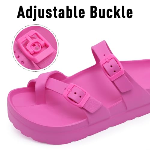 Image of Goosecret Women's Platform Sandals with Arch Support Comfortable Foam Slides Summer Beach Sandals with Adjustable Buckle