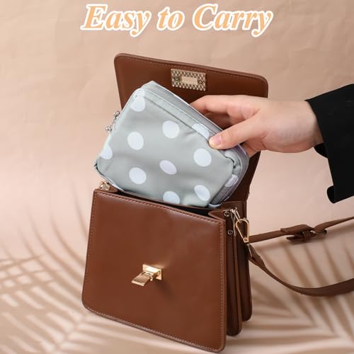 Image of 2 Pack Period Bag for Teen Girls, Period Pouch Women Sanitary Napkin Storage Bag, Pad Bag for Period, Portable Pad Pouch Sanitary Pads Organizer for Panty Liners, Tampons