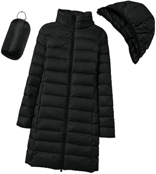 Kanpola Oversized winterjas voor dames, met capuchon, lang Kanpola Oversized winterjas voor dames, met capuchon, lang