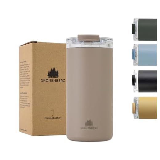 Groenenberg Thermobecher 440 ml | Kaffeebecher to go 100% Auslaufsicher | Hält mind. 4 h warm | Coffee to go Becher aus recyceltem Edelstahl