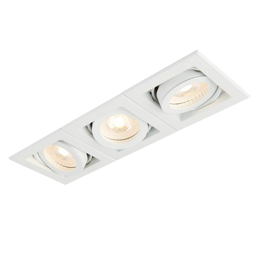 Saxby 78532 Xeno Matt White IP20 Indoor Triple Boxed Downlight GU10