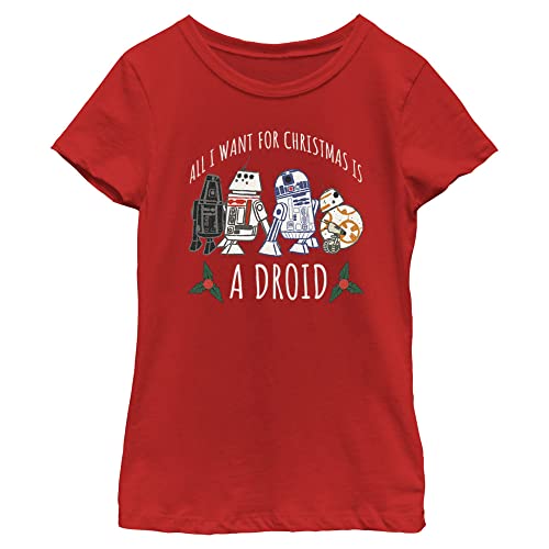 STAR WARS Multiple Franchise Christmas Droids Girls T-Shirt