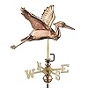 Good Directions 8805PR Blue Heron Cottage Weathervane Polished Copper with Roof Mount