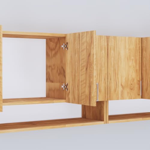 Image of SPECIALITY PANELS 6 Door Modular Wall Mounted Kitchen Cabinet with Organizer Shelf Space Saving Storage Unit Durable Engineered Wood Cupboard for Kitchen Living Room Utility Organizer Furniture