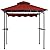CHARMELEON Double Tiered Grill Gazebo 8X 5, Outdoor BBQ Patio Canopy Tent with Stretchable Side Awning (Burgundy)