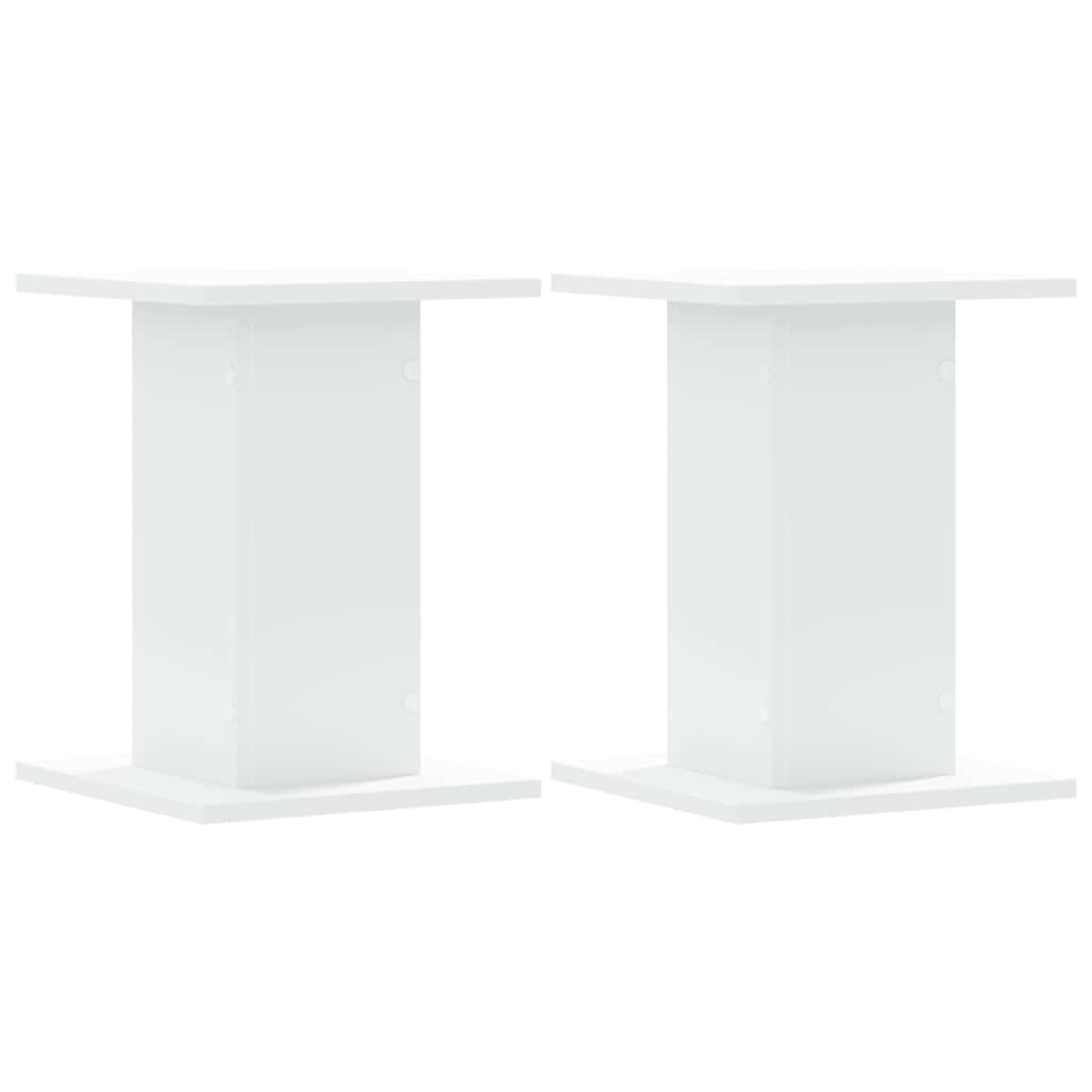 Gecheer Supporti per Altoparlanti, Design Cavo con Piastra Superiore 30x30 cm e Altezza 40 cm in Legno Multistrato, Stabili e Antivibrazione per Sistema Audio Casa e Studio