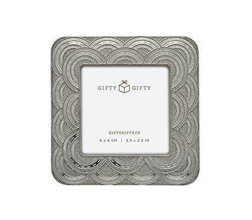 Gifty Gifty Classic 1920S Silver Mini Frame Set/Set Of 3/2.5X2.5 & 2.5X3.5 In | For Tabletop Display | Perfect For Home Decor, Wedding, Graduation, Or Milestone Photos #TOP4