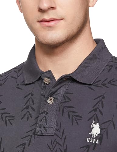 Image of U.S. Polo ASSN. Solid Slim Fit Polo T Shirts for Men - 100% Cotton, Half Sleeves Mens Tshirt