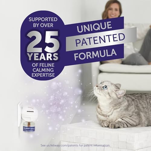 FELIWAY Optimum Diffuser Refill, Promotes Calmness AND Harmony in Cats & Kittens, VHP Registered NN.P5V2, includes 1 Refill, Lasts 30 Days, Cat Calming Pheromones, 48ml — view 6