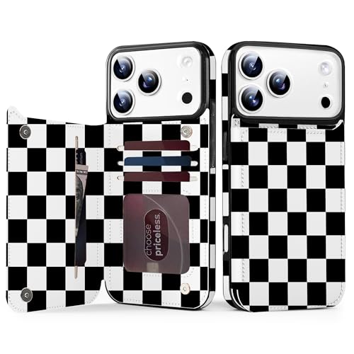 Étui portefeuille iPhone 17 Pro Max avec protection antichoc militaire