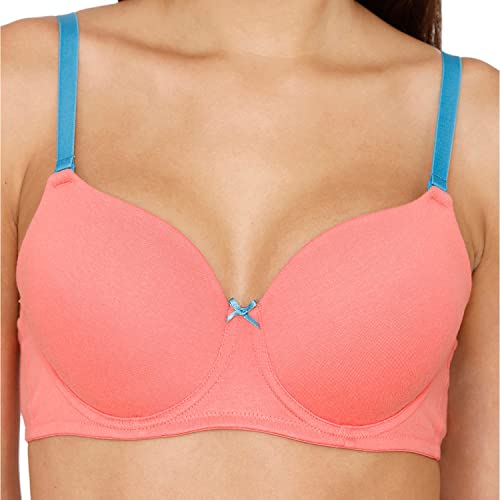 Image of Rosaline Padded Wired 3 /4th Coverage T-Shirt Bra - Georgia Peach