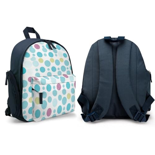 Blue Polka Dot Pattern Backpack for Men Women, Durable Small Bookbag Lightweight Daypack for Travel, Hiking, Blue-style4