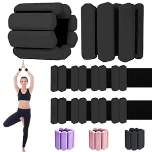 Adjustable Ankle Weights for Women Men,Wrist Weights set for Walking Running,1 Pair (1Lbs Each) Silicone Workout Weights for gym fitness, Jogging,yoga,pilates,strength training,physical therapy