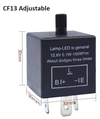 Relais clignotant CF13 JL-02 réglable pour stabiliser les ampoules LED