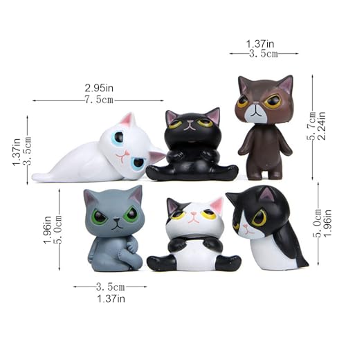 FPGEAR Gatos em miniatura fofos,Gatos de jardim em miniatura | Disfarce Cat Design Fairy Home Animai