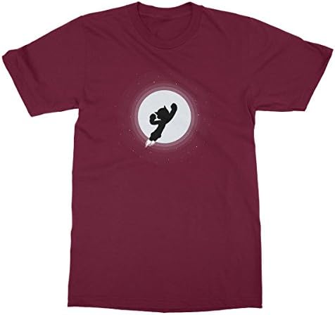 Astro Boy Men's T-Shirt - Mighty Atom, Cartoon, 鉄腕アトム, Atlas, Retro Sci Fi Tee (M, Maroon)