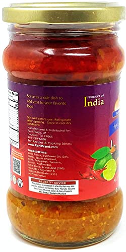 Rani Lime Pickle Hot (Achar, Spicy Indian Relish) 10.5oz (300g) Glass Jar ~ Vegan | Gluten Free | NON-GMO | No Colors | Popular Indian Condiment, Indian Origin - Thumbnail 3