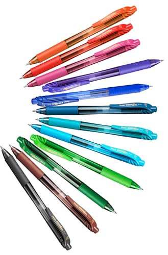 Pentel EnerGel X Roller Retráctil Tinta Azul Mediano Docena miniatura 4