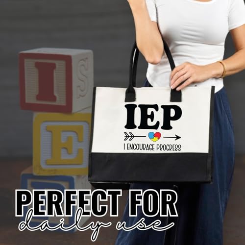 Bolso Tote de Lona Grande Capacidad con Set de Estuche miniatura 6