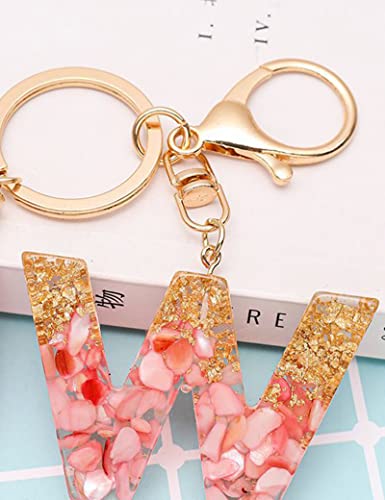 Mboah Pink Initial Letter Keychain For Women、Kids、Teens、Girls、Sisters、Couples，Cute Key Chain Accessories For Car Keys、Wallet、Backpack，Personalized Funny Gift For Girlfriend、Boyfriend、Family(Letter：a) #TOP2