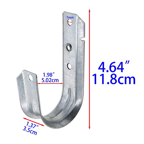Xadnitu Cable Support J Hook, 2" Heavy Duty Metal Wire Cable Support J-Hook Hangers For Attaching Wall Mounting To Vertical Surfaces (25 Pack) #TOP1