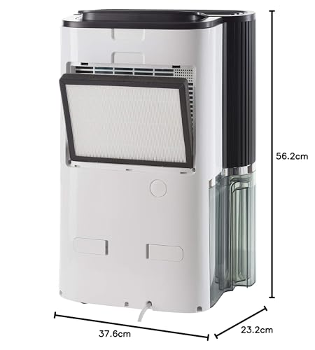 Deshumidificador y purificador de aire Noaton DF 4123 HEPA + 2x Filtro combinado (HEPA y carbón) - 23l / 24h, Hasta 50 m2, Depósito 4,5 litros, Filtro HEPA , Desagüe continuo