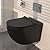 MEJE Wall Hung Toilet Bowl including Soft Close Seat,Dual Flush,Matte Black (Seat Included)
