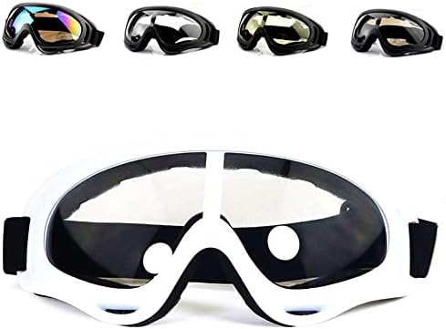 Anti-Glare Lenses, Ski Goggles, Winter Sport Snowboard Goggles with UV 400 Protection, Snowboard Goggles for Kids, Boys & Girls, Youth, Men & Women, Helmet, Wind Resistance (White Transparent)