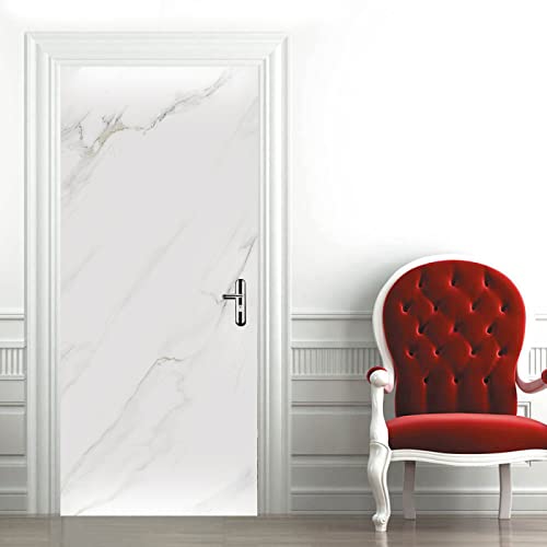 3D Türtapete Selbstklebend 80x210cm - Marmor Design Mit Goldenen Linien Für Wohnzimmer & Küche