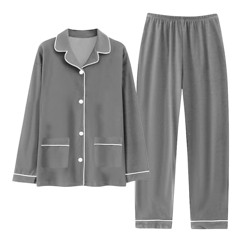 Pyjama homme tendance couleur unie ensemble de nuit fluide - 2