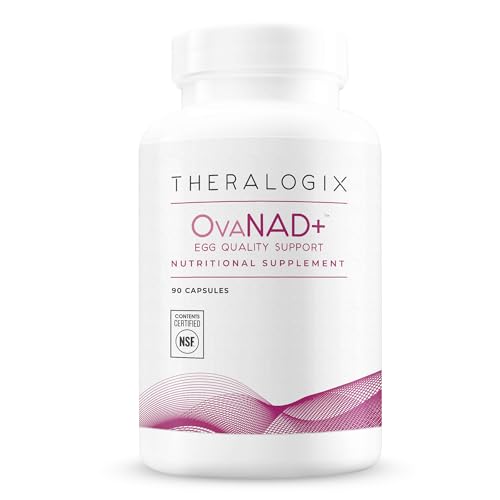 Theralogix OvaNAD+ Egg Quality Support Nicotinamide Riboside (NR) & Pterostilbene Supplement Supports Cellular Energy Ovarian Function & Reproductive Health 90-Day Supply 90 Count
