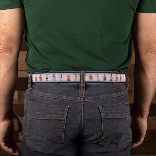 Bourbon & Whiskey Bottle Ribbon Club Belt - Belted Cow2