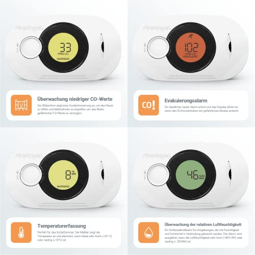 Fire Angel FA3322-EUX10 Carbon Monoxide Detector with 10 Year Battery Operated Detected Ko, Multicoloured - Image 2