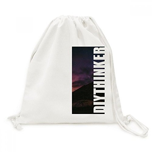 Sac cordon Voyage Night Sky Jaune Etoiles en toile pour vos randonnées