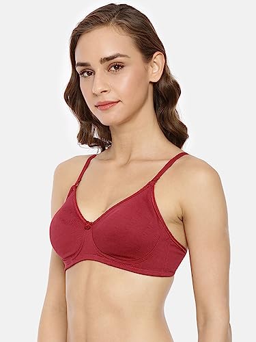 Image of Macrowoman W-Series Essential 24x7 Comfort Bra for Women in Cotton Poly Fabric, Seamless Wire-Free with Adjustable Straps