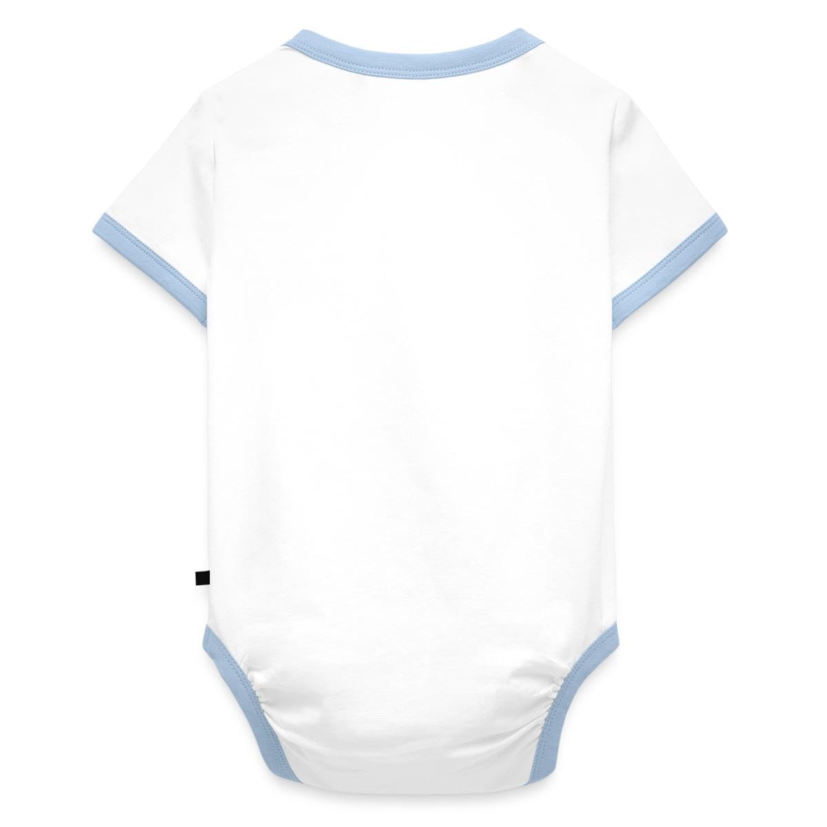 Allez la France Football Supporter Body Bébé Bio Manches Courtes Contrasté