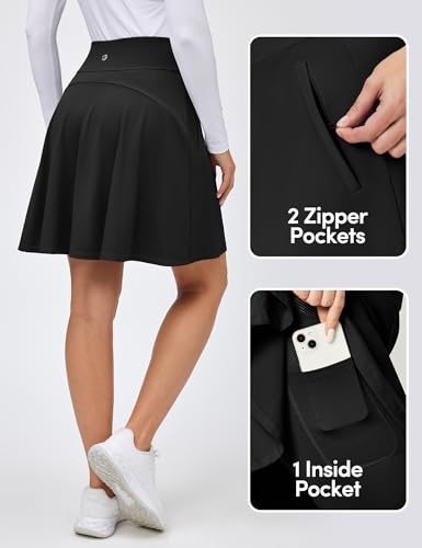 IUGA 20" Golf Skorts for Women with Pockets Tummy Control Knee Length Athletic Tennis Skirts for Women High Waisted Casual2