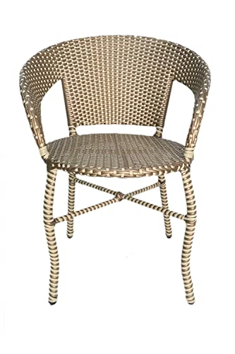 Image of Anaya Decor D-12 Chairs Table Set 4+1 Wicker Patio Furniture Sets 4 Chair and 1 Table for Garden Balcony Bedroom Powder Coated Frame Uv Protected Wicker (Gold)
